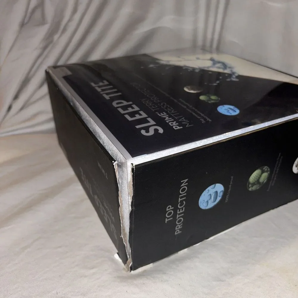 Malouf Sleep Tite ~ Prime Terry Smooth Cotton Mattress Protector‎ ~ Size Twin